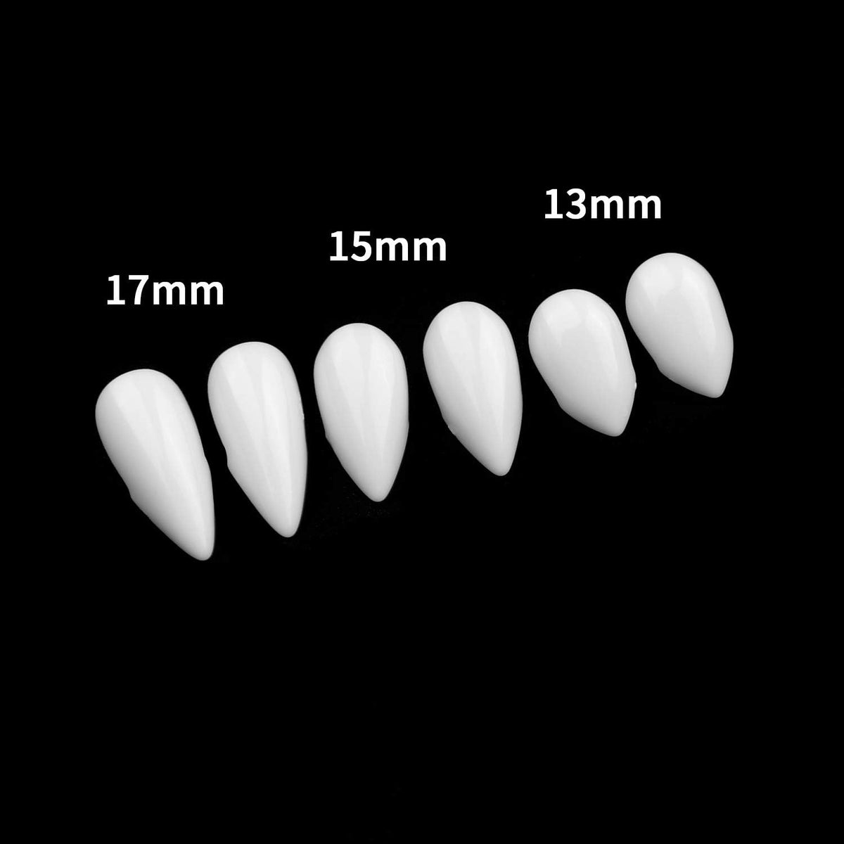 FINGOOO Halloween Vampire Teeth,3 Pairs Horror False Teeth for Halloween,Cosplay Dentures Party Favors