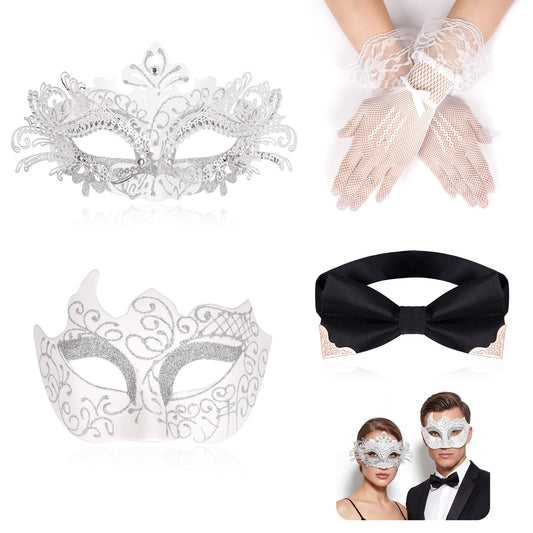Masquerade Mask for Women Couples Metal Venetian Party Mask Mardi Gras Venetian Mask Evening Mask Halloween Accessory