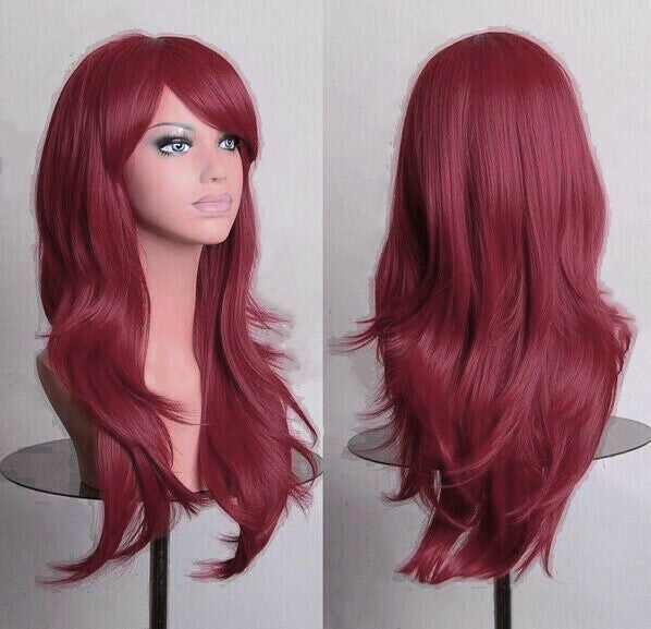 70cm Long Curly Fashion Cosplay Costume Party Hair Wigs Full Hair Wavy Wig