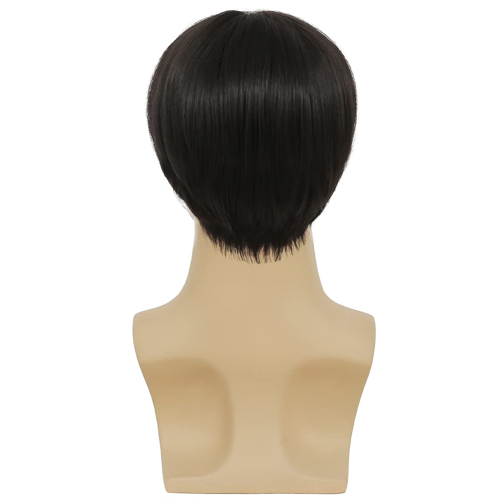 Kaneles Mullet Wigs for Men 80s Costumes Fancy Party Accessory Cosplay Halloween Wig (Light Brown)