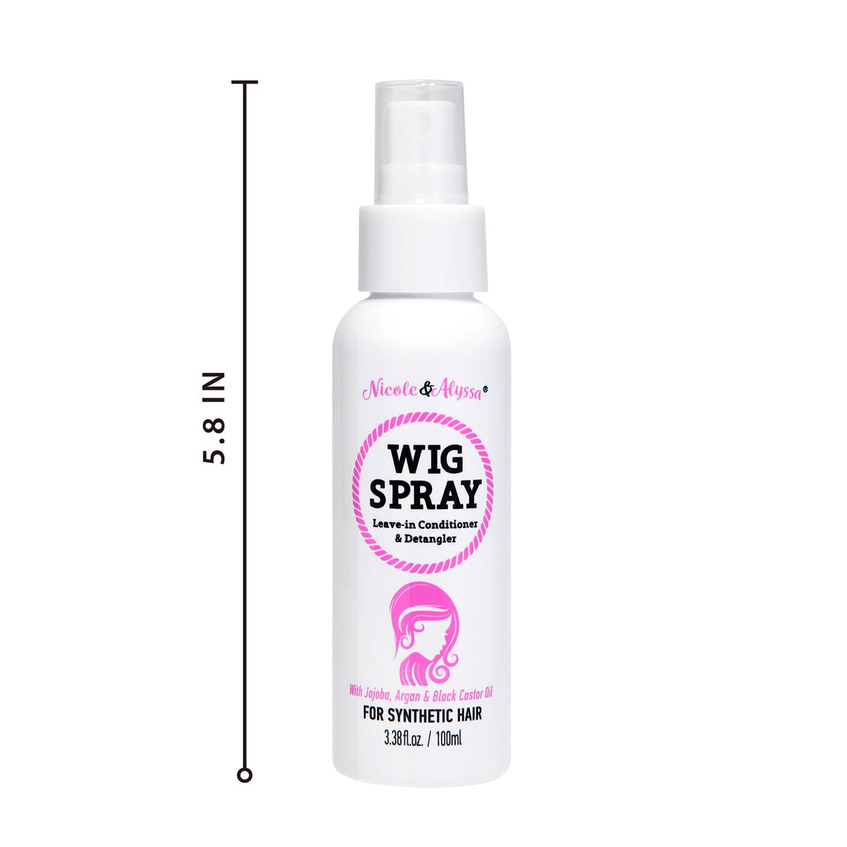 Nicole & Alyssa - Wig Spray For Synthetic Hair 8oz - Leave-in Conditioner, Detangler, Moisturizer