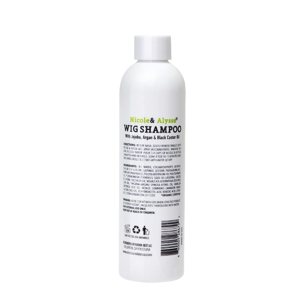 [ Nicole & Alyssa ] Wig Spray & Shampoo Combo – Detangling Synthetic Hair Care, Soak & Rinse Formula for Soft, Shiny, Frizz-Free Wigs – Easy Wig Styling