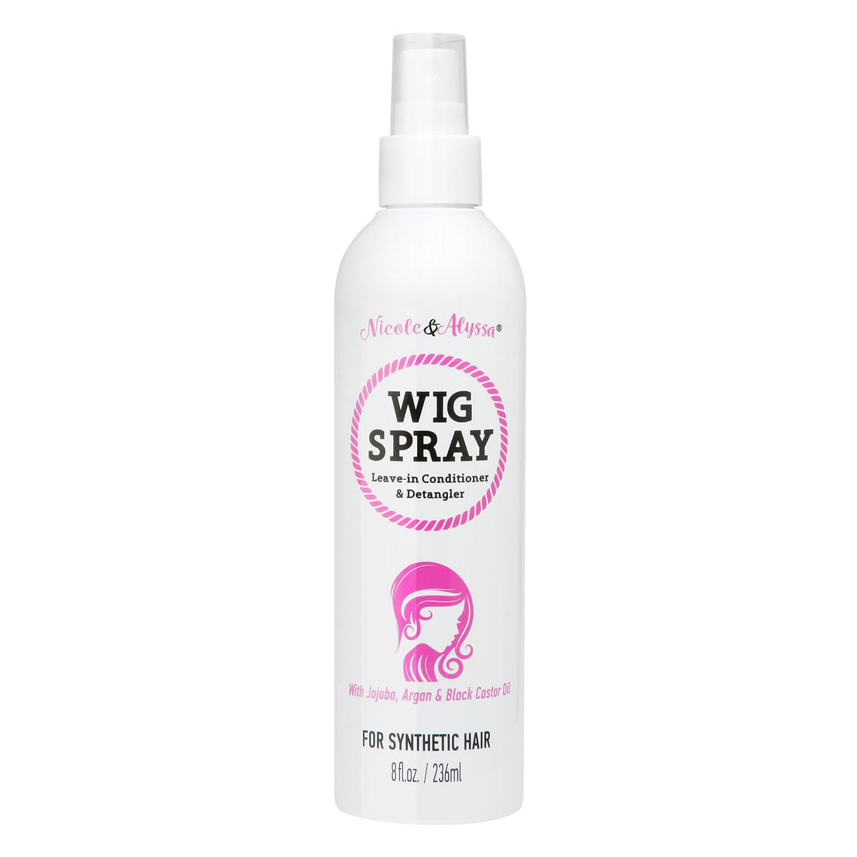 Nicole & Alyssa - Wig Spray For Synthetic Hair 8oz - Leave-in Conditioner, Detangler, Moisturizer