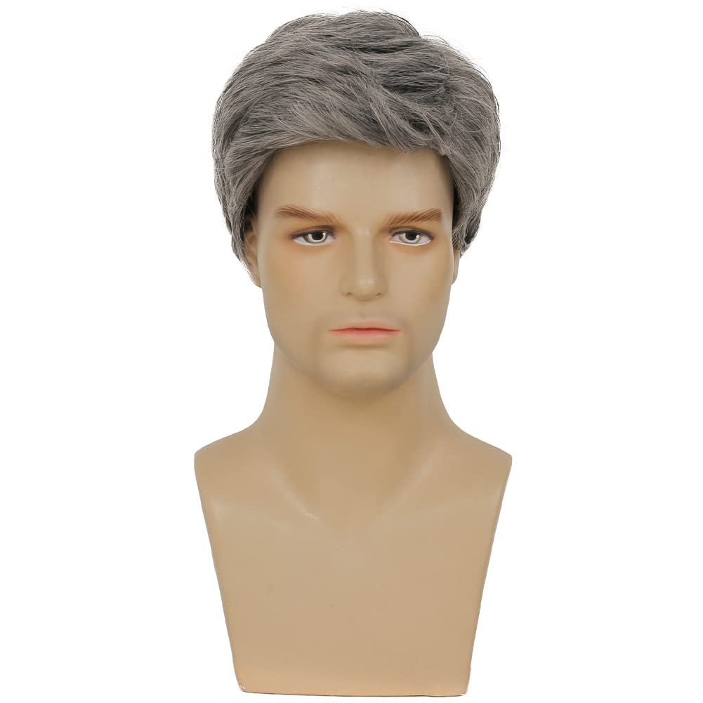 Kaneles Mullet Wigs for Men 80s Costumes Fancy Party Accessory Cosplay Halloween Wig (Light Brown)