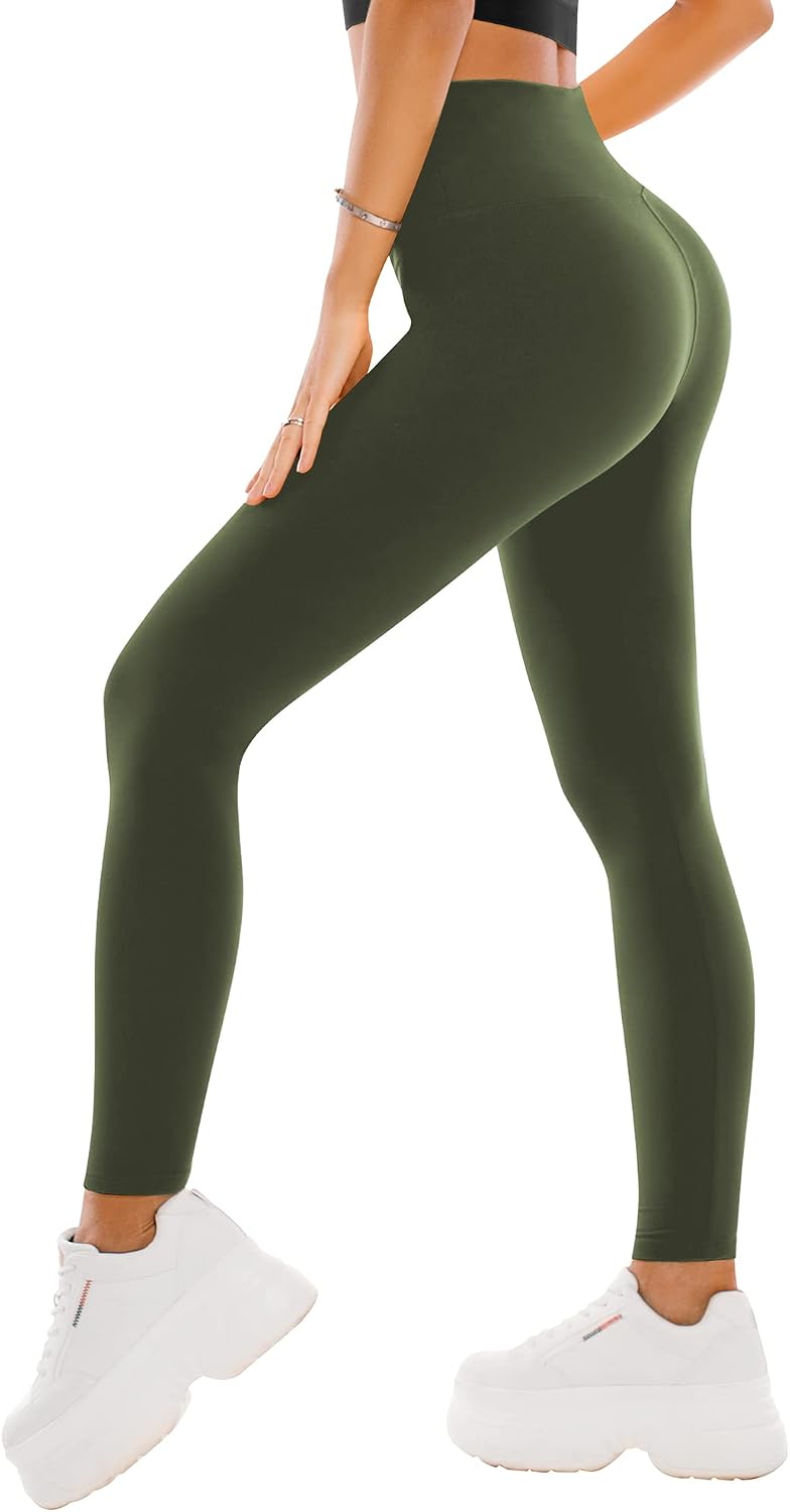 SINOPHANT High Waisted Leggings for Women - Full Length Capri Buttery Soft Yoga Pants for Workout Athletic