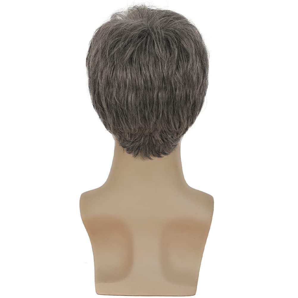 Kaneles Mullet Wigs for Men 80s Costumes Fancy Party Accessory Cosplay Halloween Wig (Light Brown)