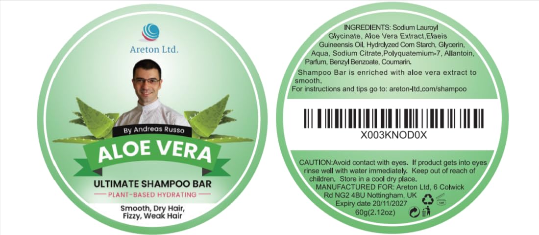 Areton HandMade Shampoo Bar – Natural Shampoo Bar and conditioner For Dry Hair, Hair Nourishment, Prevents Spilt Ends With Plant Based Hydrating SLS Free Shampoo Bar (Cherry)