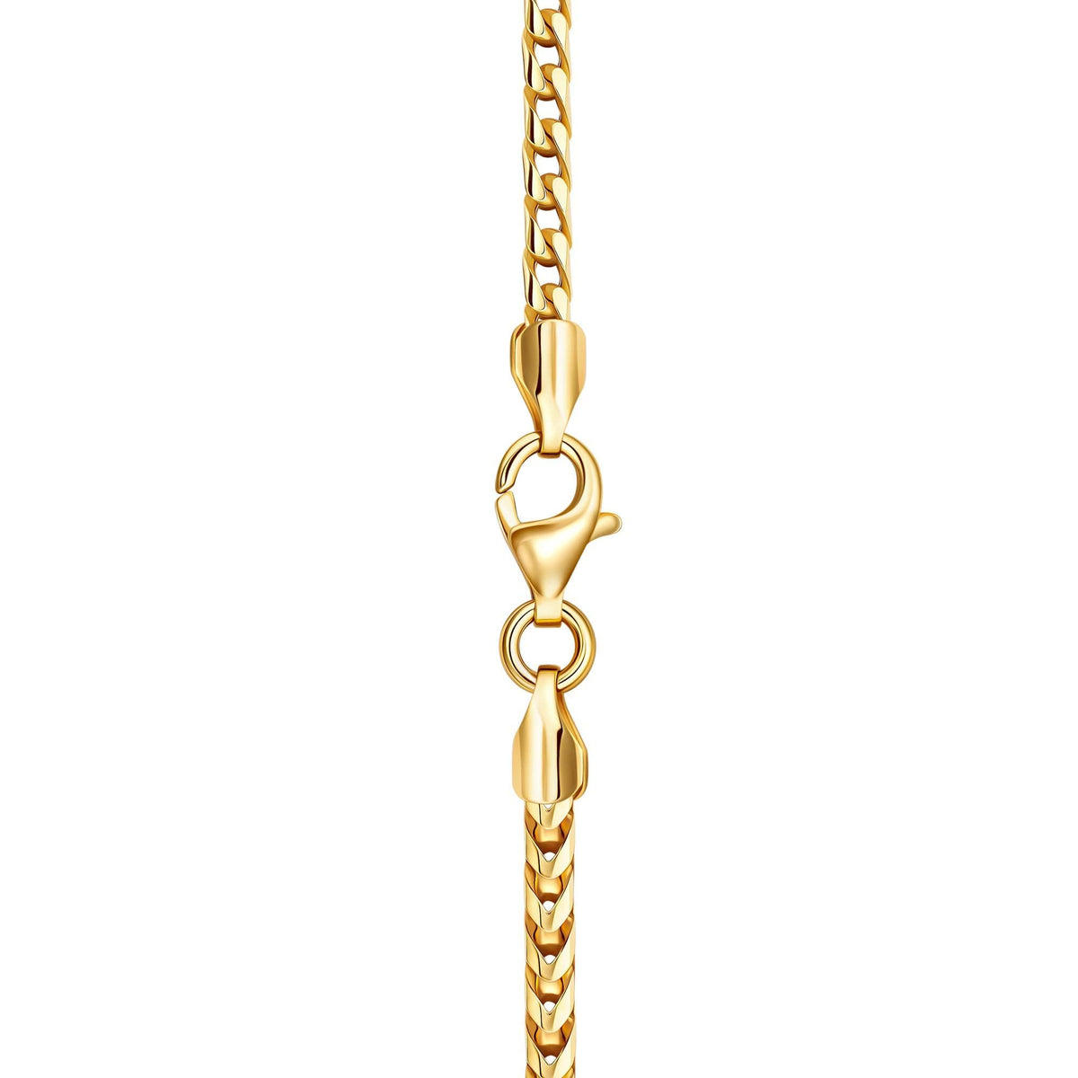 PORI JEWELERS Sterling Silver Italian 2.5MM Solid Franco Square Box Link Chain Necklace