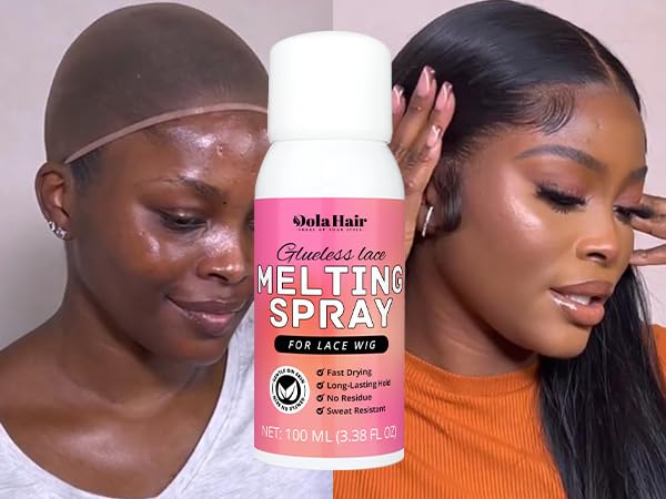 Dolahair Lace Glue Kit Wig Installation Kit & Melting Spray (Medium Brown)