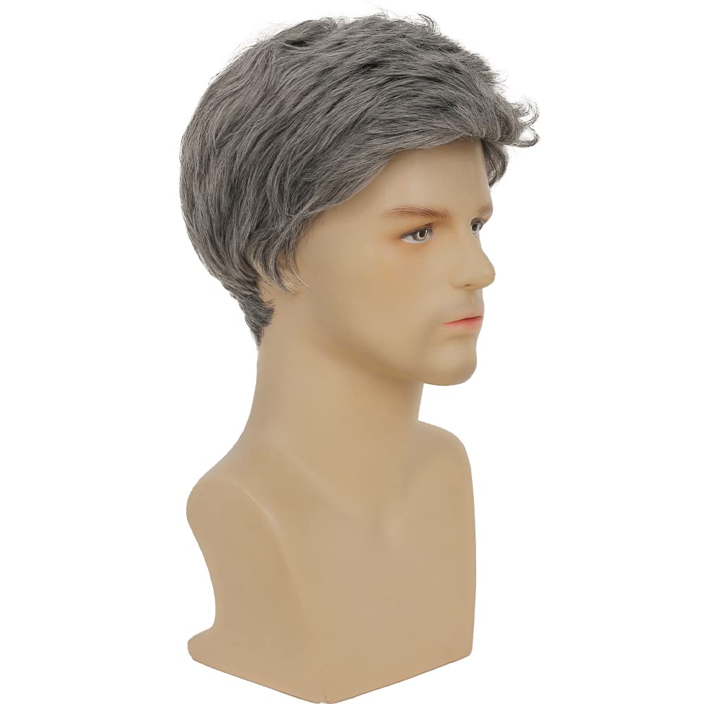 Kaneles Mullet Wigs for Men 80s Costumes Fancy Party Accessory Cosplay Halloween Wig (Light Brown)