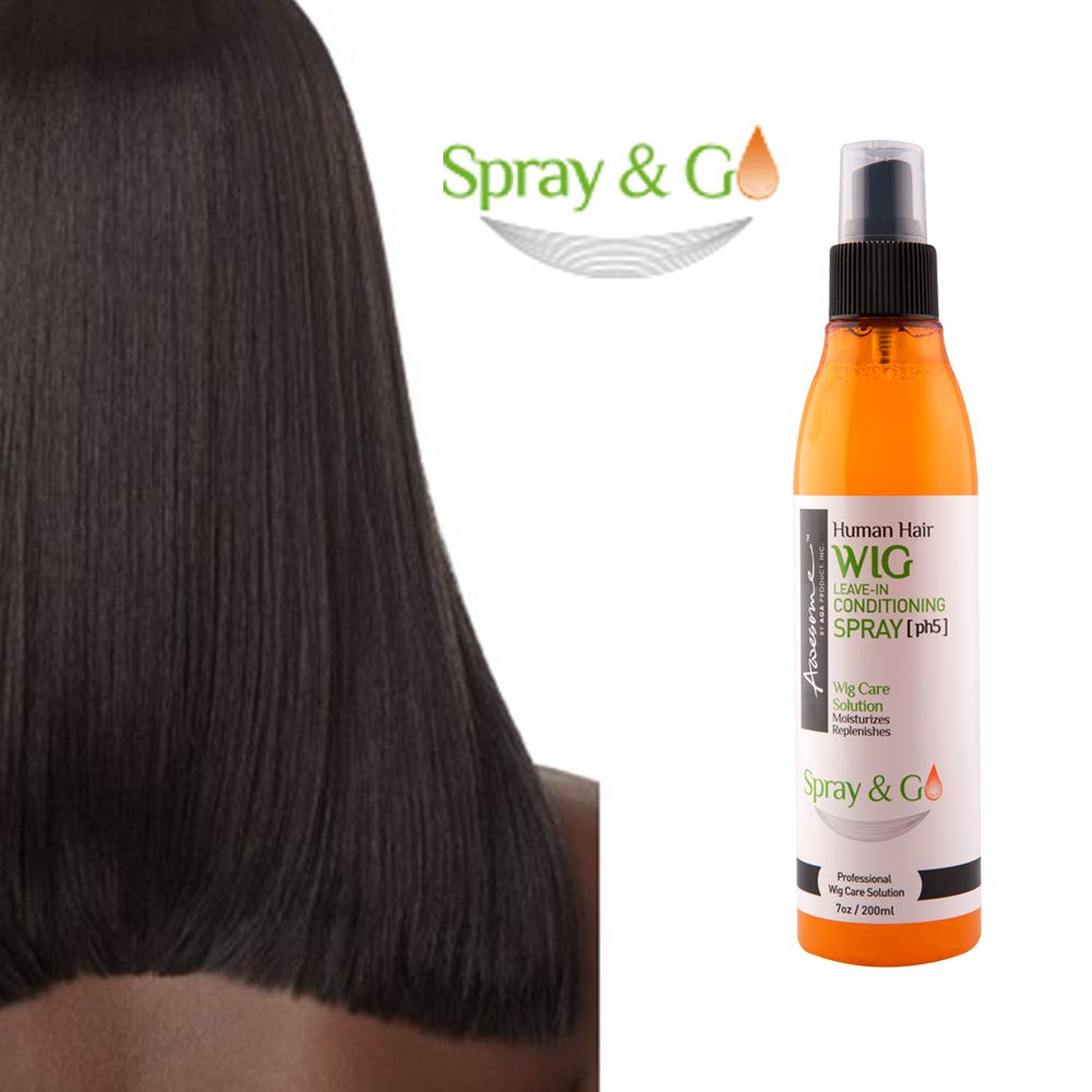 Awesome Human Hair Wig Leave in Conditioner Spray, pH5, Detangler & Easy Combing, Promoting Silkiness, Shine & Freshness, preventing Dryness (7 fl oz)