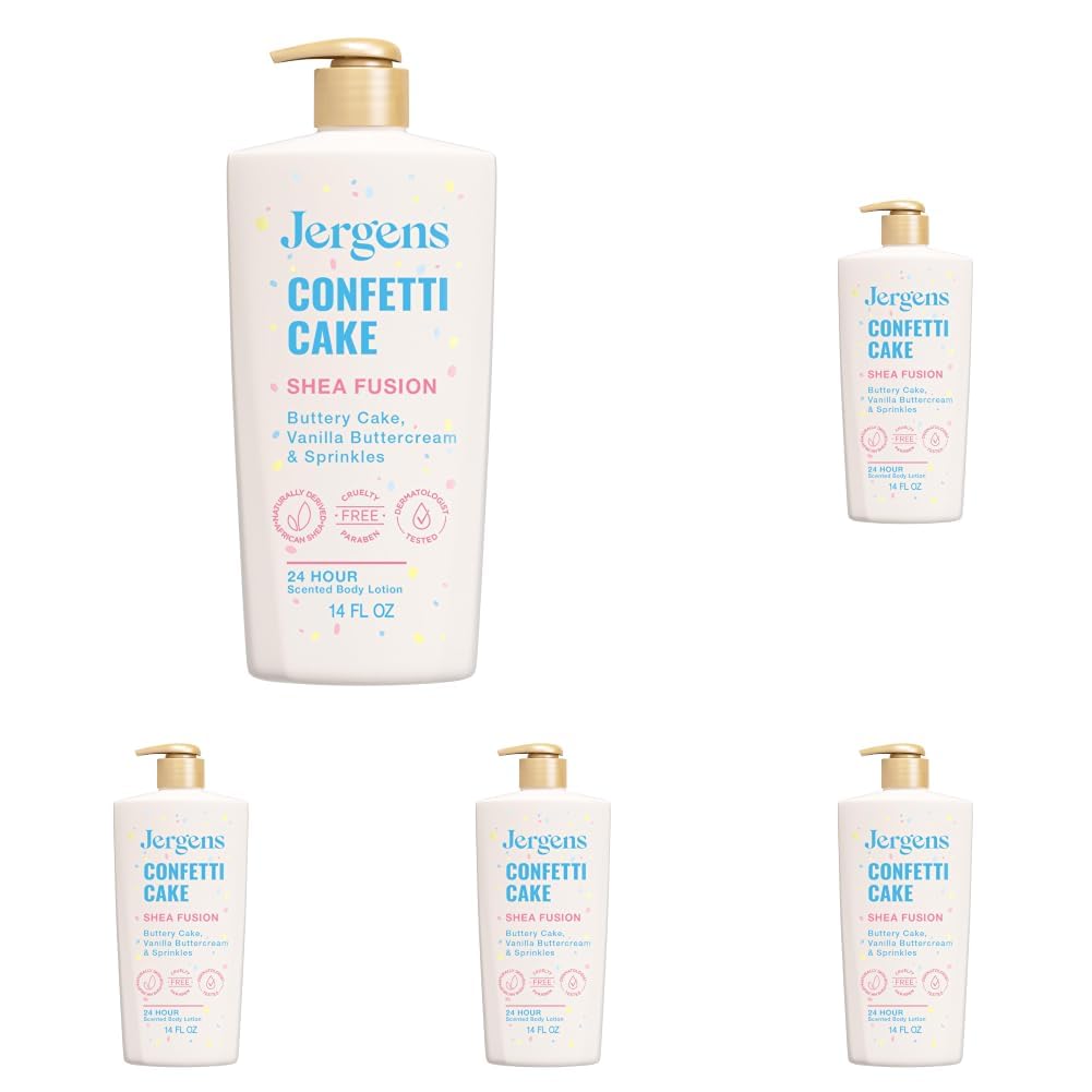 Jergens Shea Fusion Cherry Swirl Body Lotion, Dry Skin, 14 fl oz