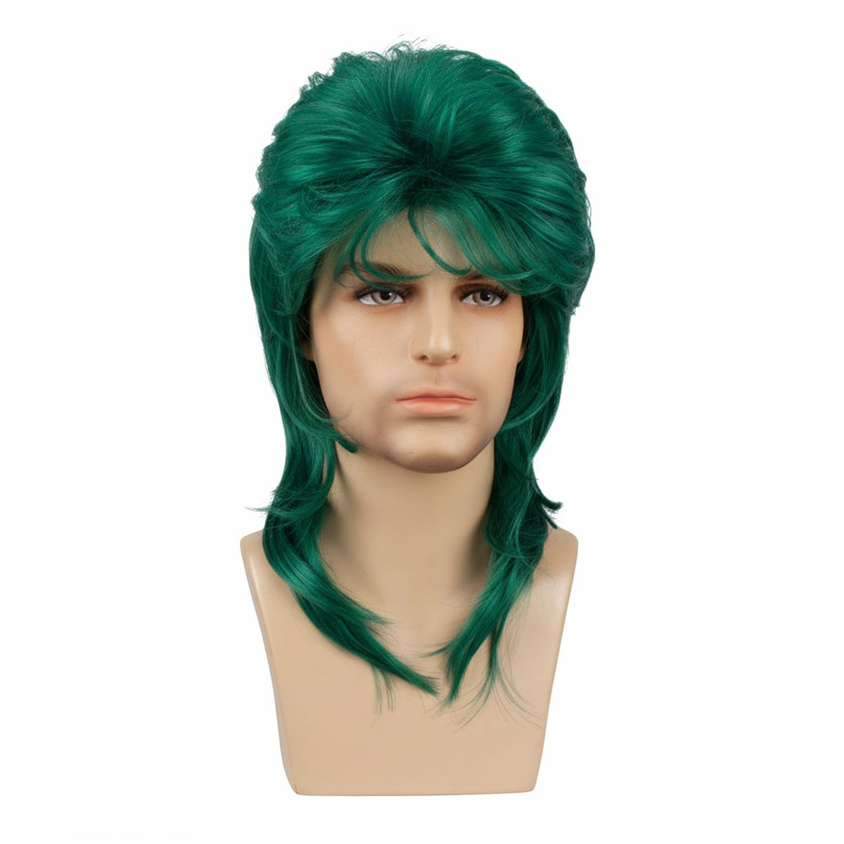 Mullet Wig Blonde 80s Men Wig,Punk Rocker Hair Party Daily Halloween Costumes Long Wigs
