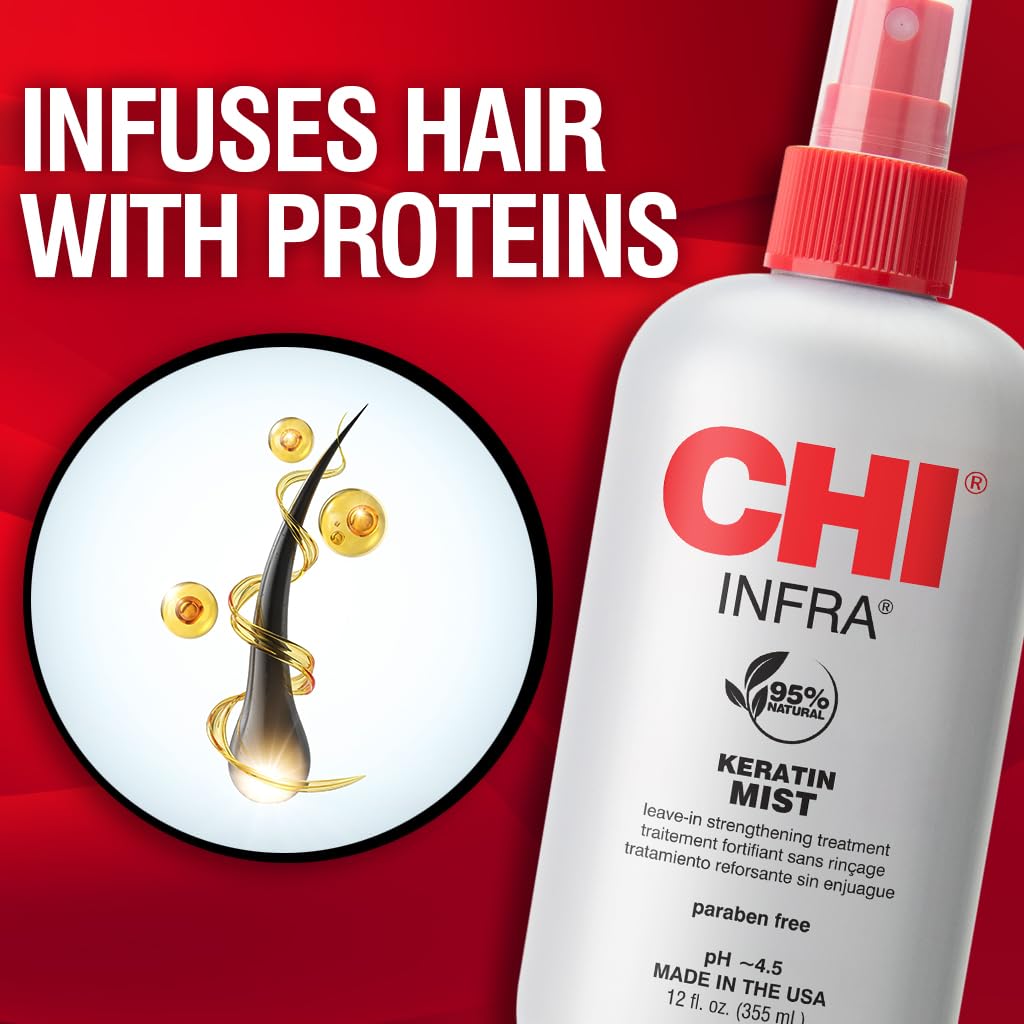 CHI Keratin Mist, Strengthening Hair Spray, 12 Oz