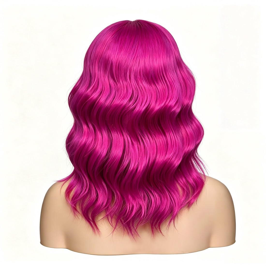 Sweetie Royal Blue Bob Wig Bangs – Wavy Synthetic Shoulder Length