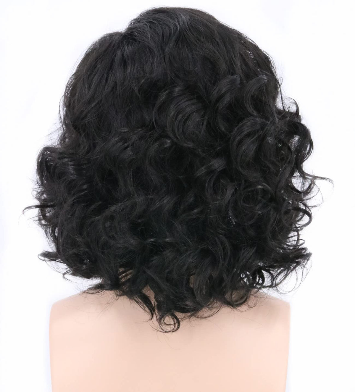 Men's Black Brown Wig Wavy Mid Length Hair Halloween Cosplay Costume Wig