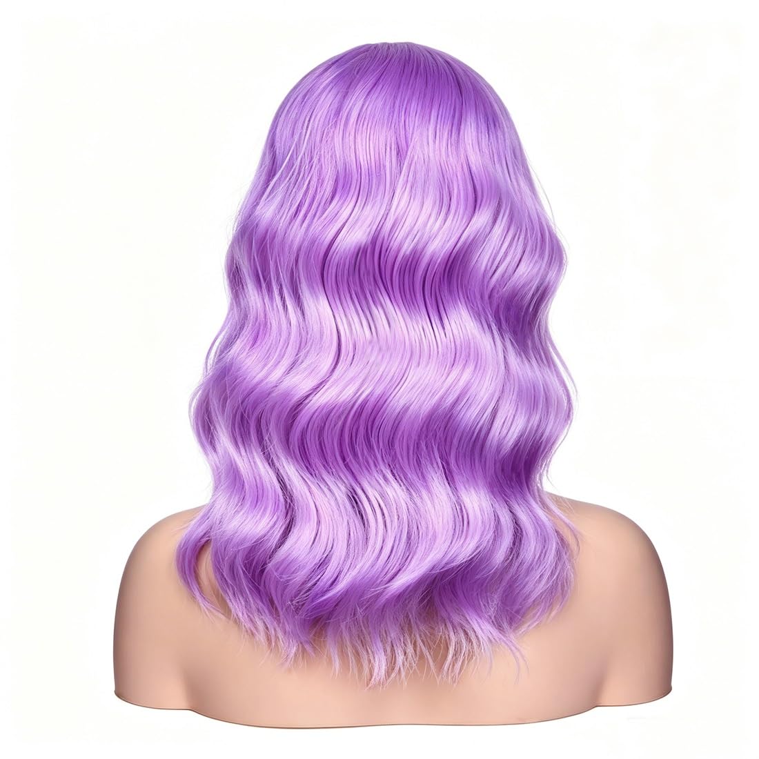Sweetie Royal Blue Bob Wig Bangs – Wavy Synthetic Shoulder Length