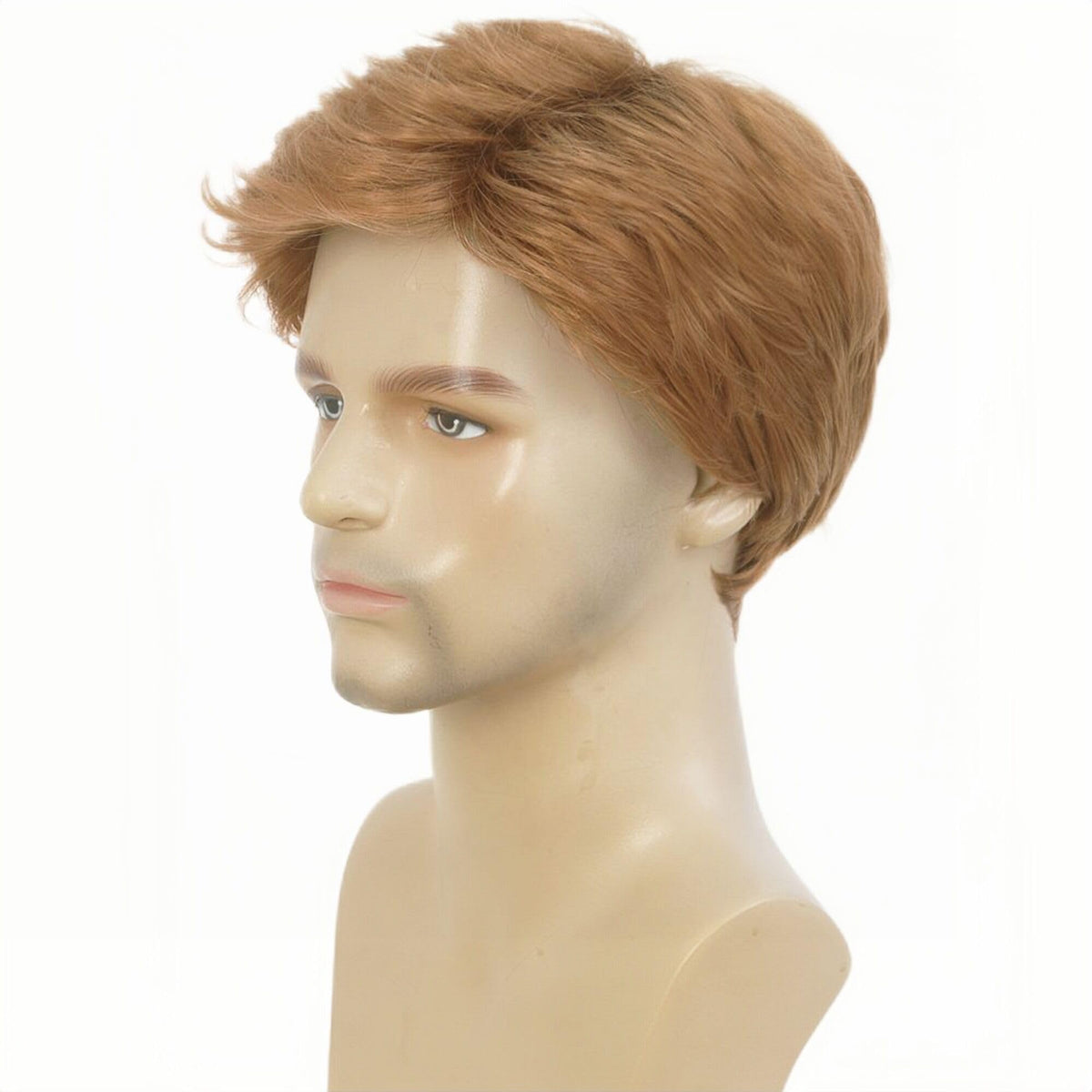 Kaneles Mullet Wigs for Men 80s Costumes Fancy Party Accessory Cosplay Halloween Wig (Light Brown)