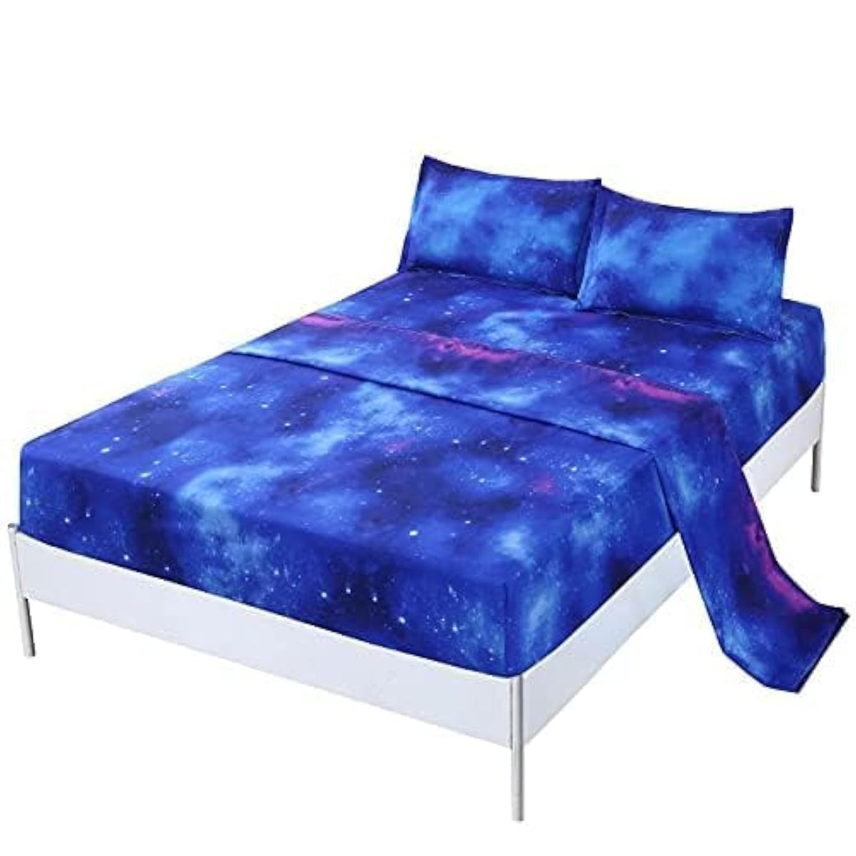 SDIII 4PCS Red Cherry Bed Sheets Set Full, Soft Microfiber Cherry Full Size Bed Sheets, Cute Fruit Patterns Sheet for Girls Boys Kids and Teens