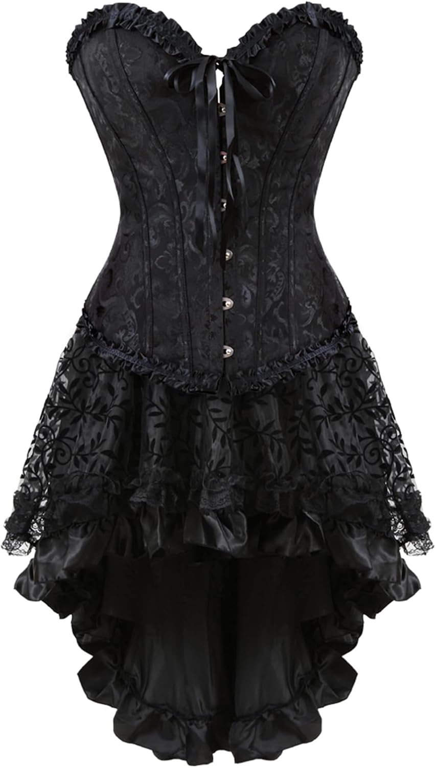 Zhitunemi Halloween Costumes Woman 2025: Corset Tops for Women Vampire Costume Women Dress - Medieval Corsets for Theme Party