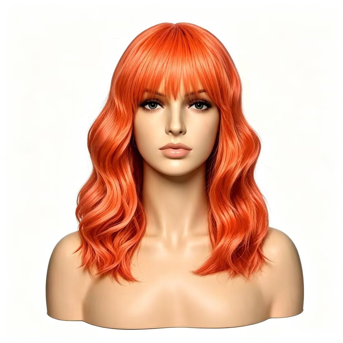 Sweetie Royal Blue Bob Wig Bangs – Wavy Synthetic Shoulder Length
