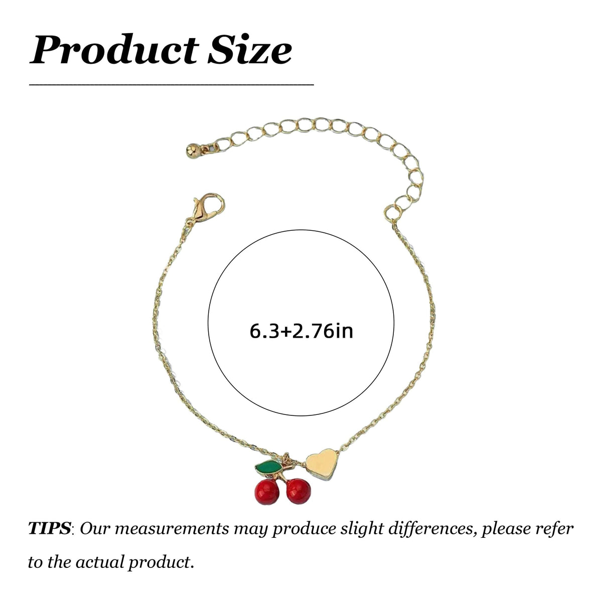 Long tiantian Cherry Bracelet for Women Cherry Dress Outfits Accessories Charm Bracelets Stack Cherry Gifts Cute Stuff Red Spring Accessories