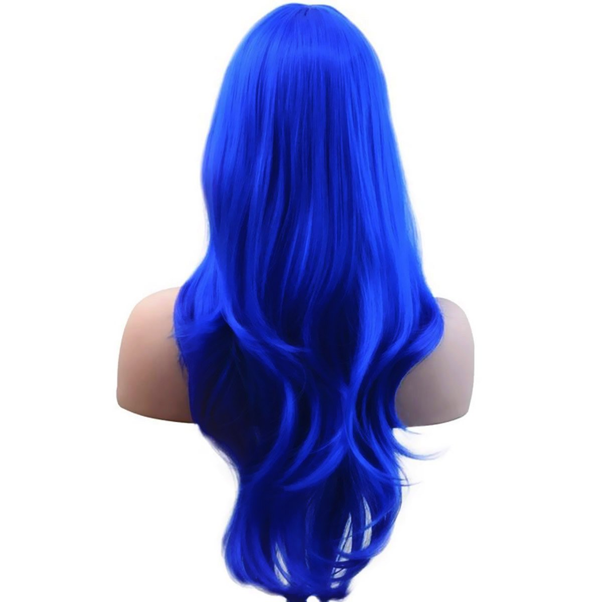 Akstore 28 inch Fashion Wigs Long Wavy Curly Hair Cosplay Wig & Wig Cap (Black)