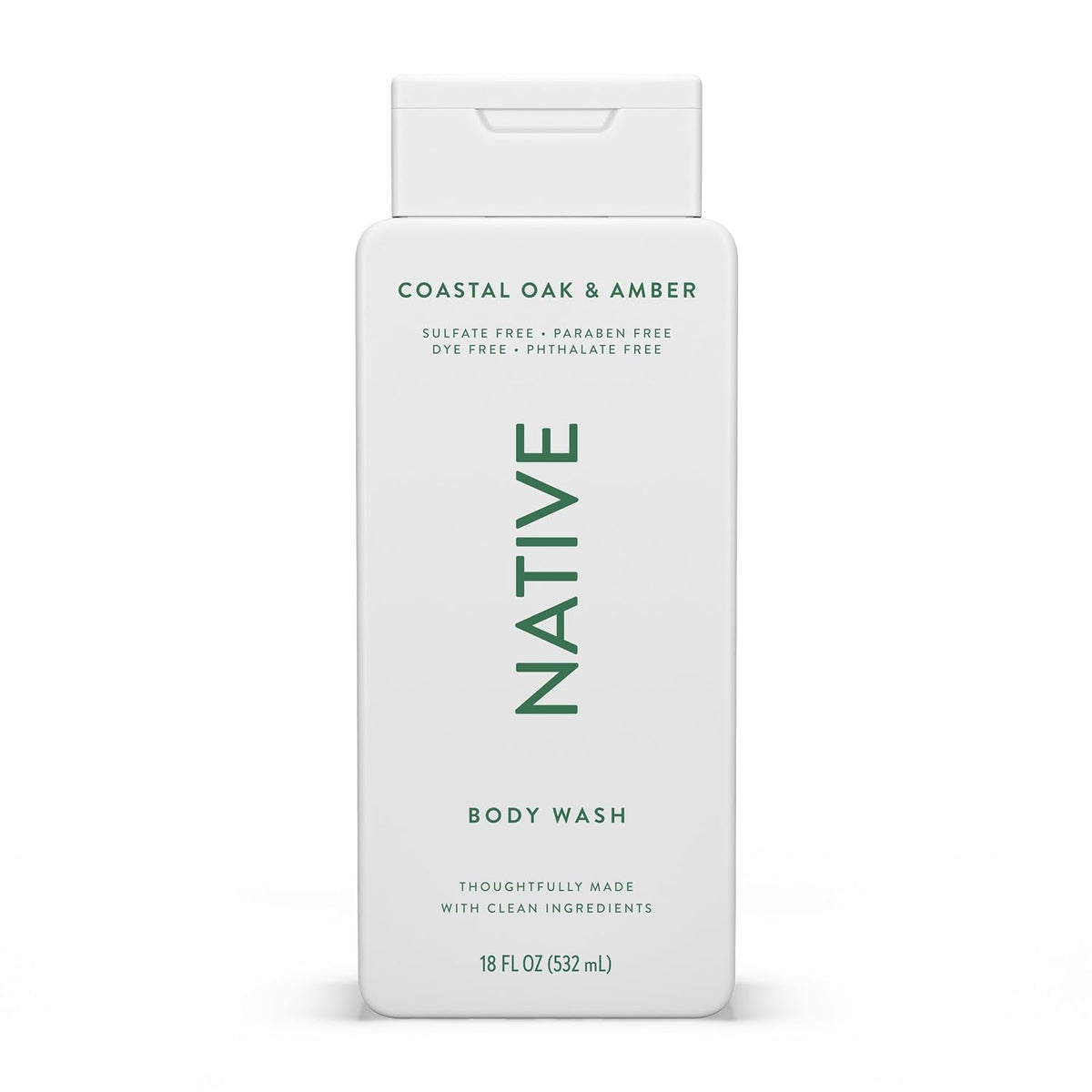 Native Clean Body Wash, Gentle & pH-balanced for Sensitive Skin, 24-Hr Freshness for Women & Men, Vegan & Cruelty-Free, Free of Sulfates & Parabens, Cherry & Vanilla Macaron, 18 fl oz