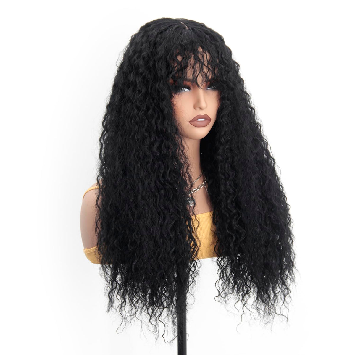 BEkjdiof Wig with Bangs Long Straight Gray Wigs for Women Halloween Wig