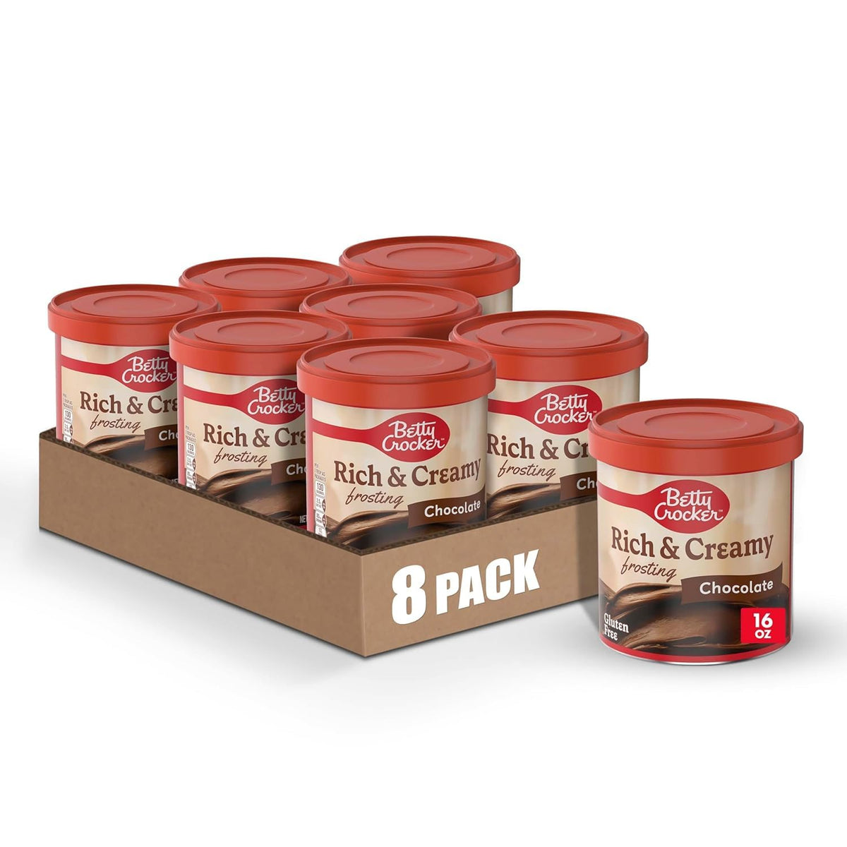 Betty Crocker Gluten Free Rich and Creamy Cherry Frosting, 16 oz, 8 Pack