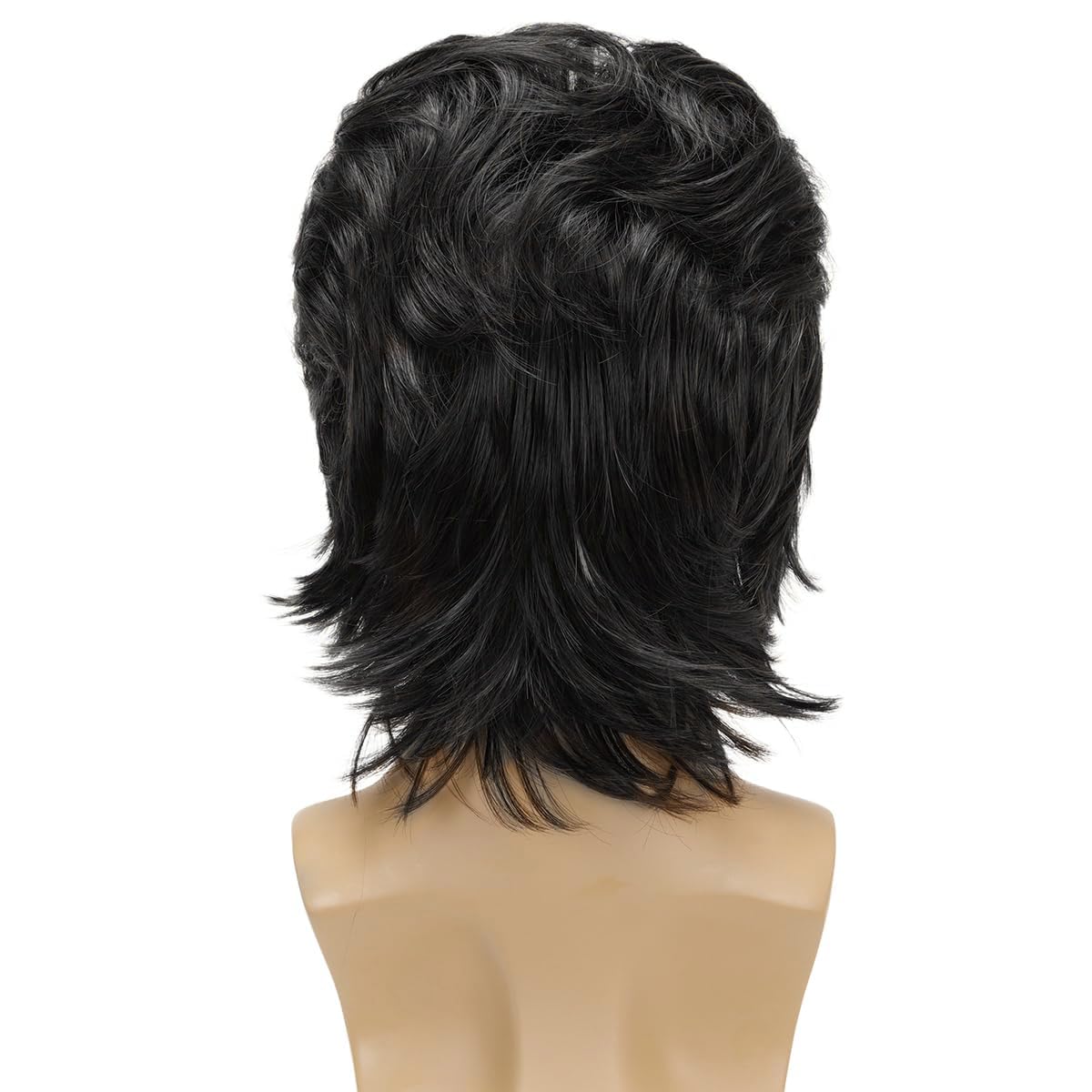 Mullet Wig Blonde 80s Men Wig,Punk Rocker Hair Party Daily Halloween Costumes Long Wigs