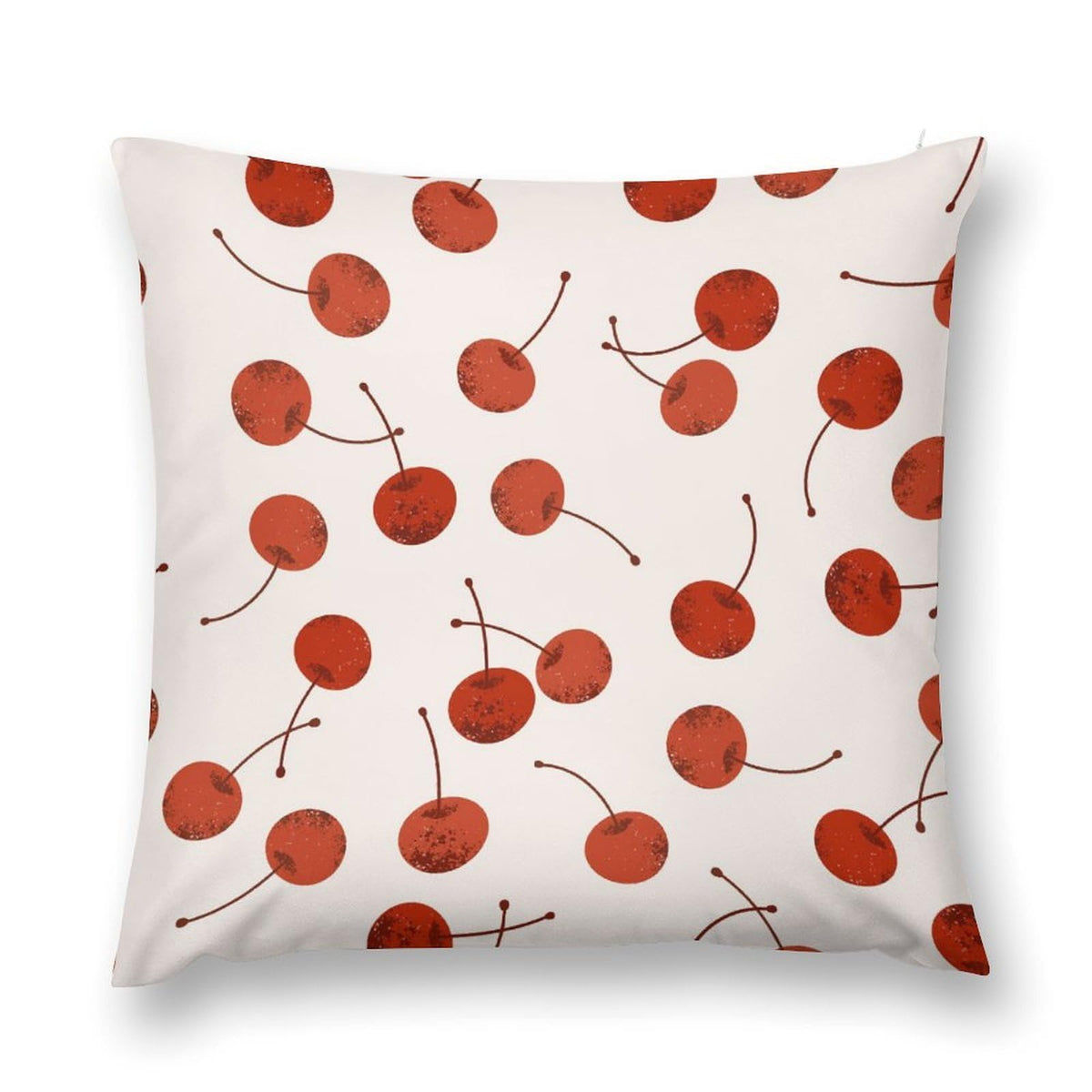 Cherry Throw Pillow Covers Funny Fruit Fresh Berry Cherries Background Retro Style Decorations for Bedroom Living Room Farmhouse Sofa Pillows Bed Couch 12x12 Inch