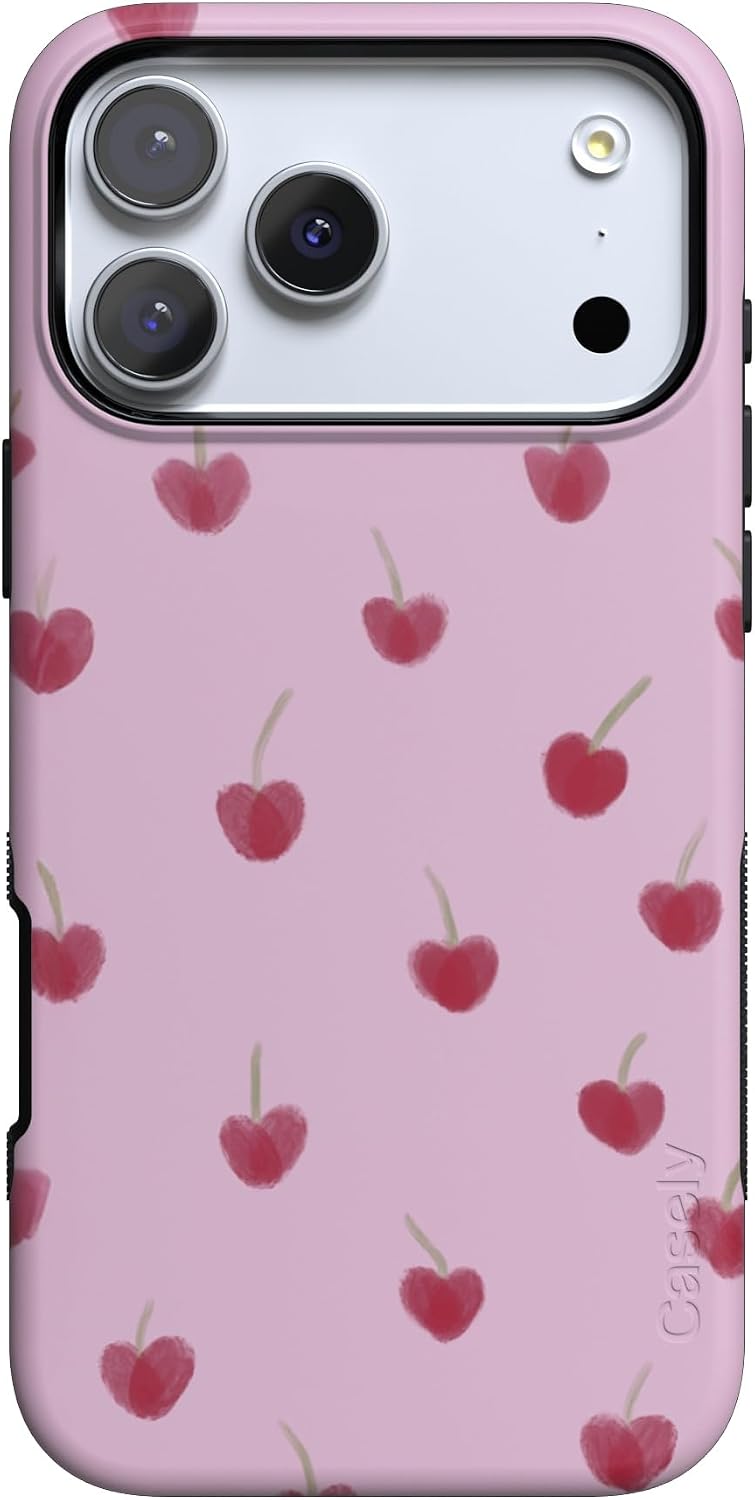 Casely iPhone 17 Air Case | Very Cherry | Painted Cherries | Bold Protective Design | MagSafe Compatible Design