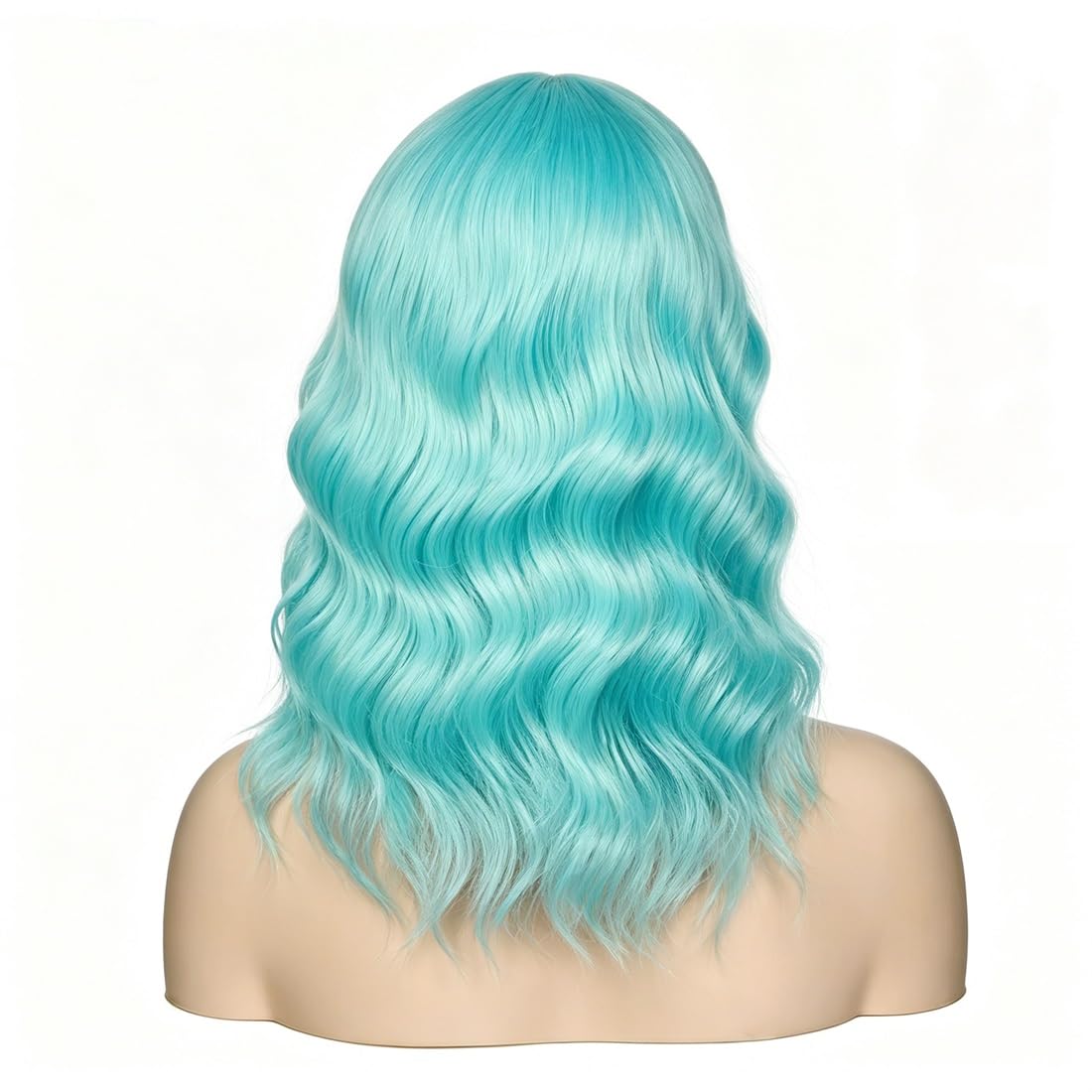 Sweetie Royal Blue Bob Wig Bangs – Wavy Synthetic Shoulder Length