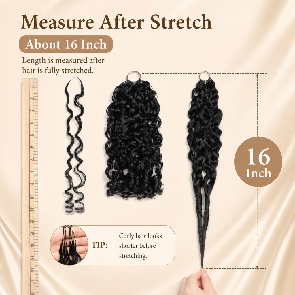 Crochet Human Hair for Black Women, Miracle Deep Wave Mini Knots Feather Crochet Human Hair Extensions 18 Inch 150g 120 Strands, Pre-Separated Invisible Knotless Remy Bundles Natural Black