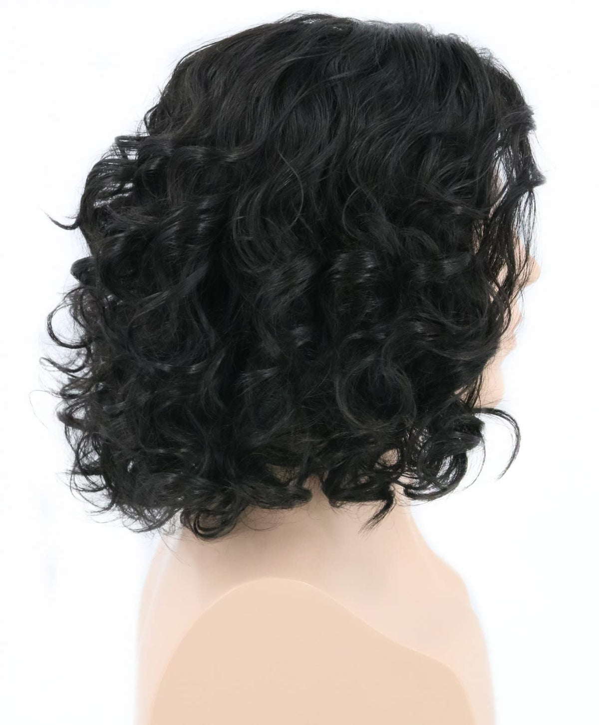 Men's Black Brown Wig Wavy Mid Length Hair Halloween Cosplay Costume Wig