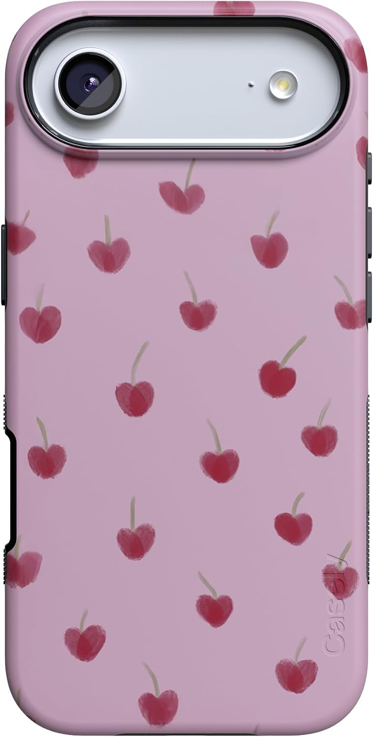 Casely iPhone 17 Air Case | Very Cherry | Painted Cherries | Bold Protective Design | MagSafe Compatible Design