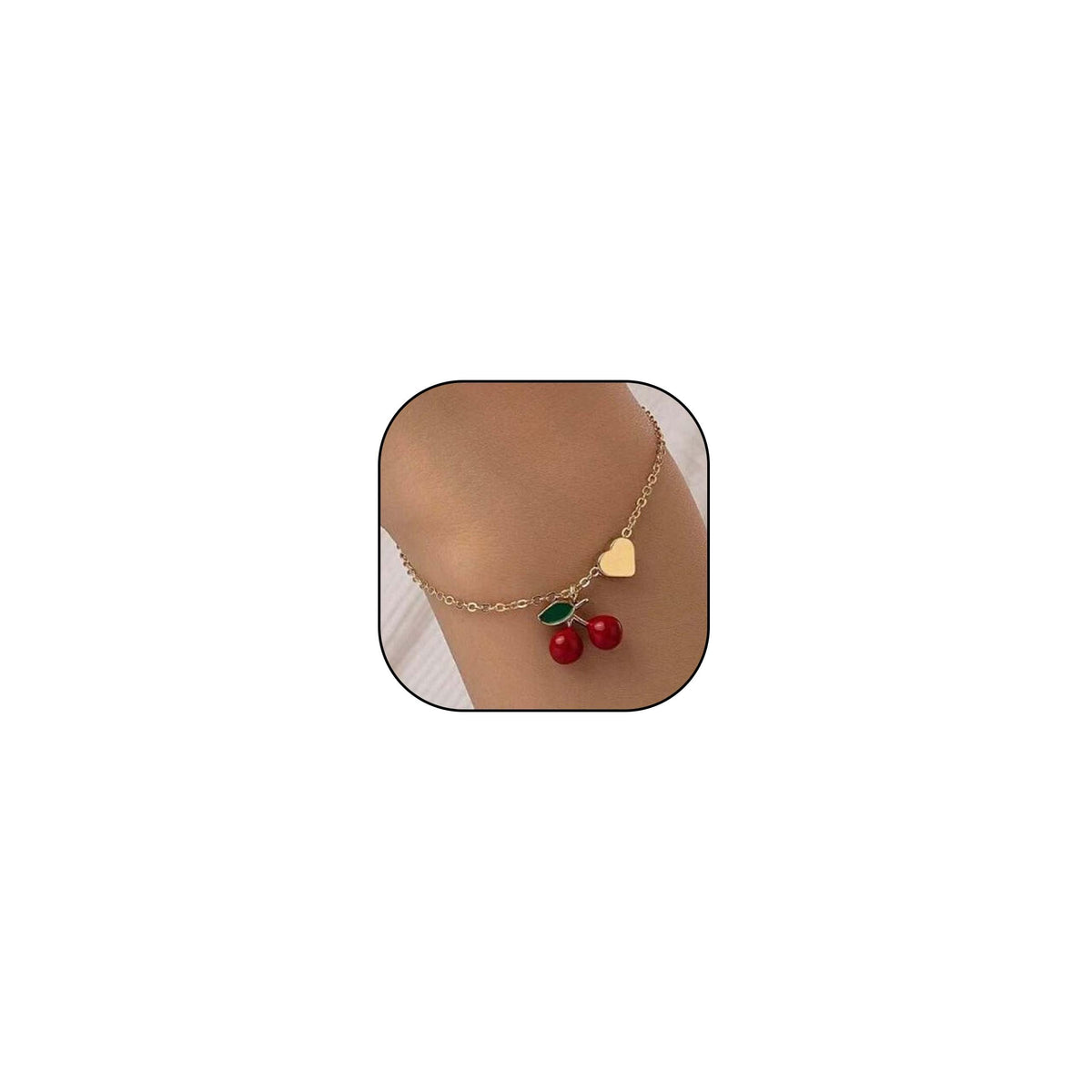 Long tiantian Cherry Bracelet for Women Cherry Dress Outfits Accessories Charm Bracelets Stack Cherry Gifts Cute Stuff Red Spring Accessories