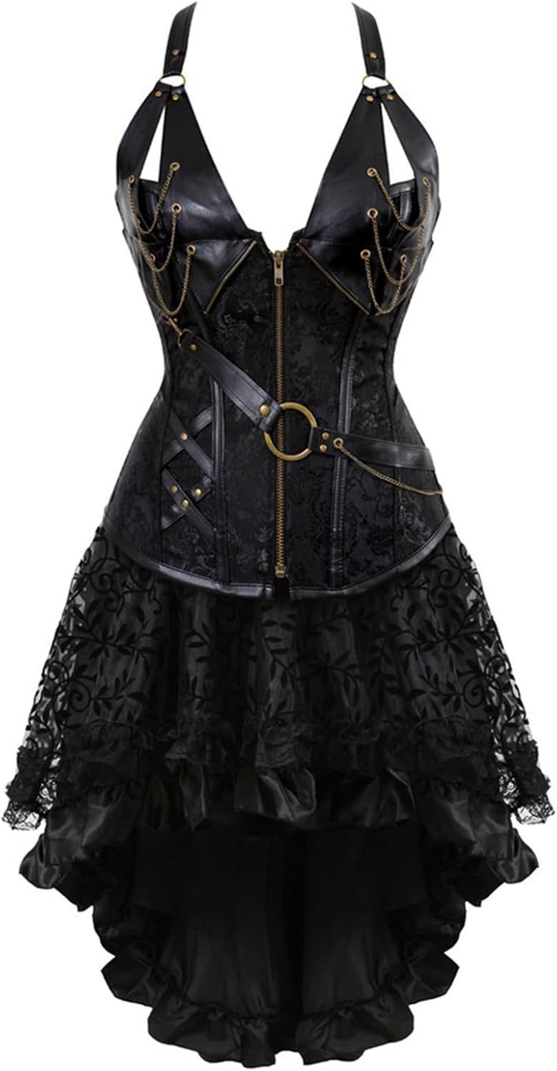 Zhitunemi Halloween Costumes Woman 2025: Corset Tops for Women Vampire Costume Women Dress - Medieval Corsets for Theme Party