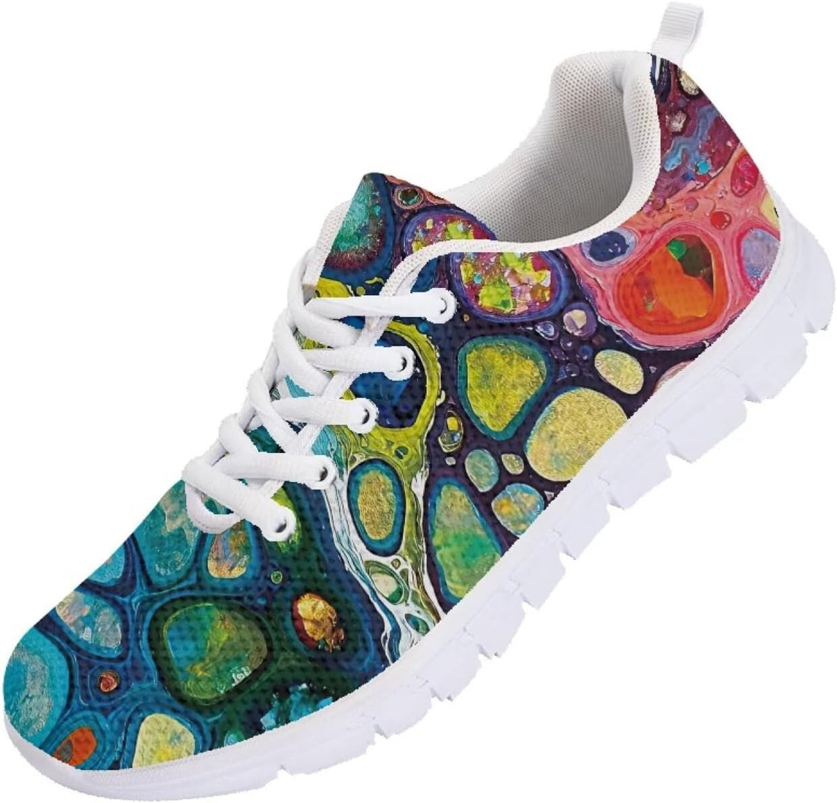 SYtrade Tennis Shoes Womens Lace-up Running Fashion Sneaker White Sole