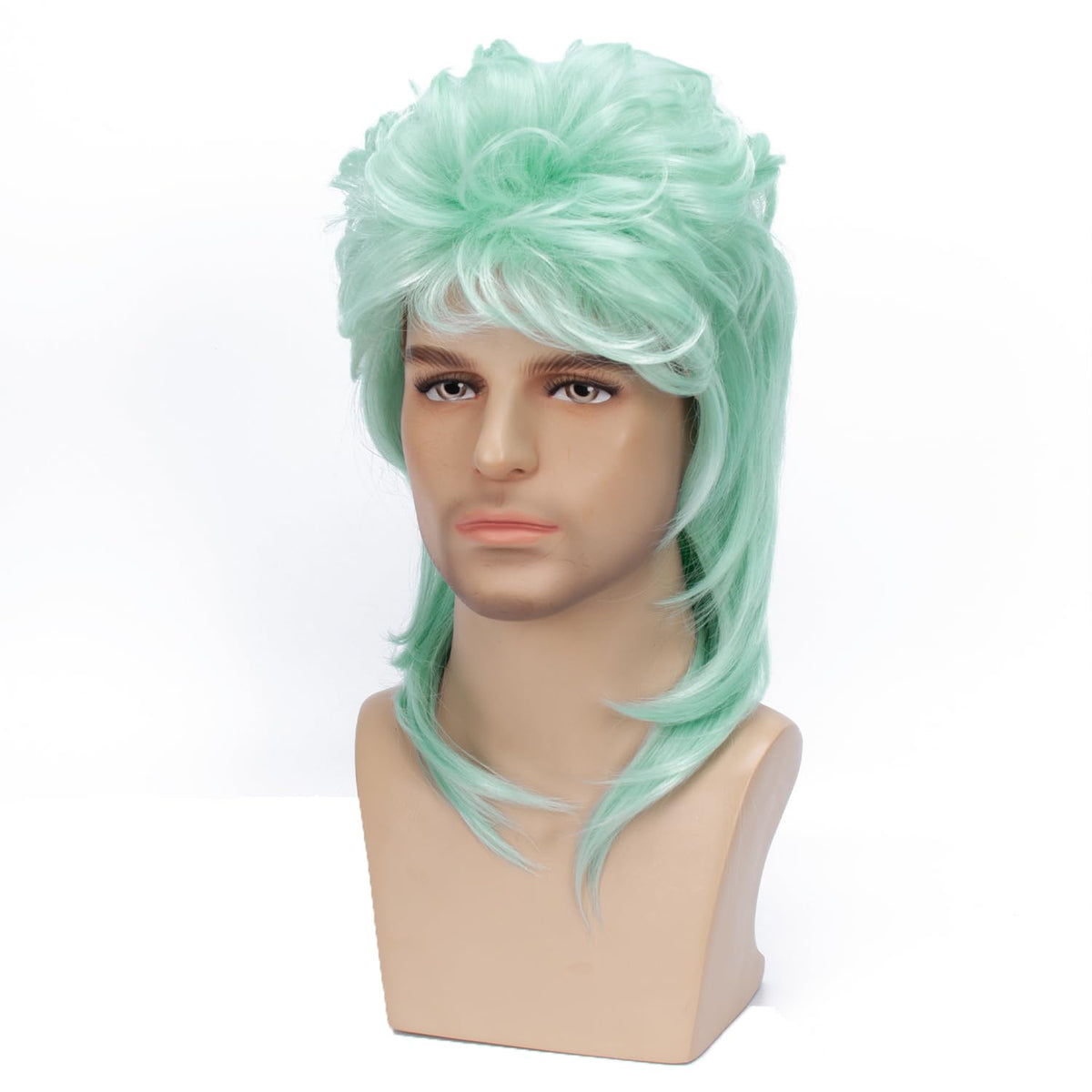 Mullet Wig Blonde 80s Men Wig,Punk Rocker Hair Party Daily Halloween Costumes Long Wigs