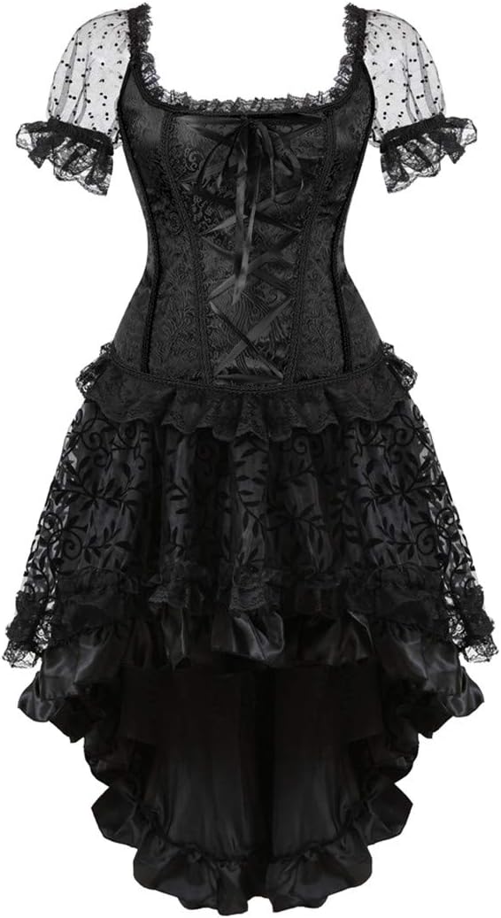 Zhitunemi Halloween Costumes Woman 2025: Corset Tops for Women Vampire Costume Women Dress - Medieval Corsets for Theme Party