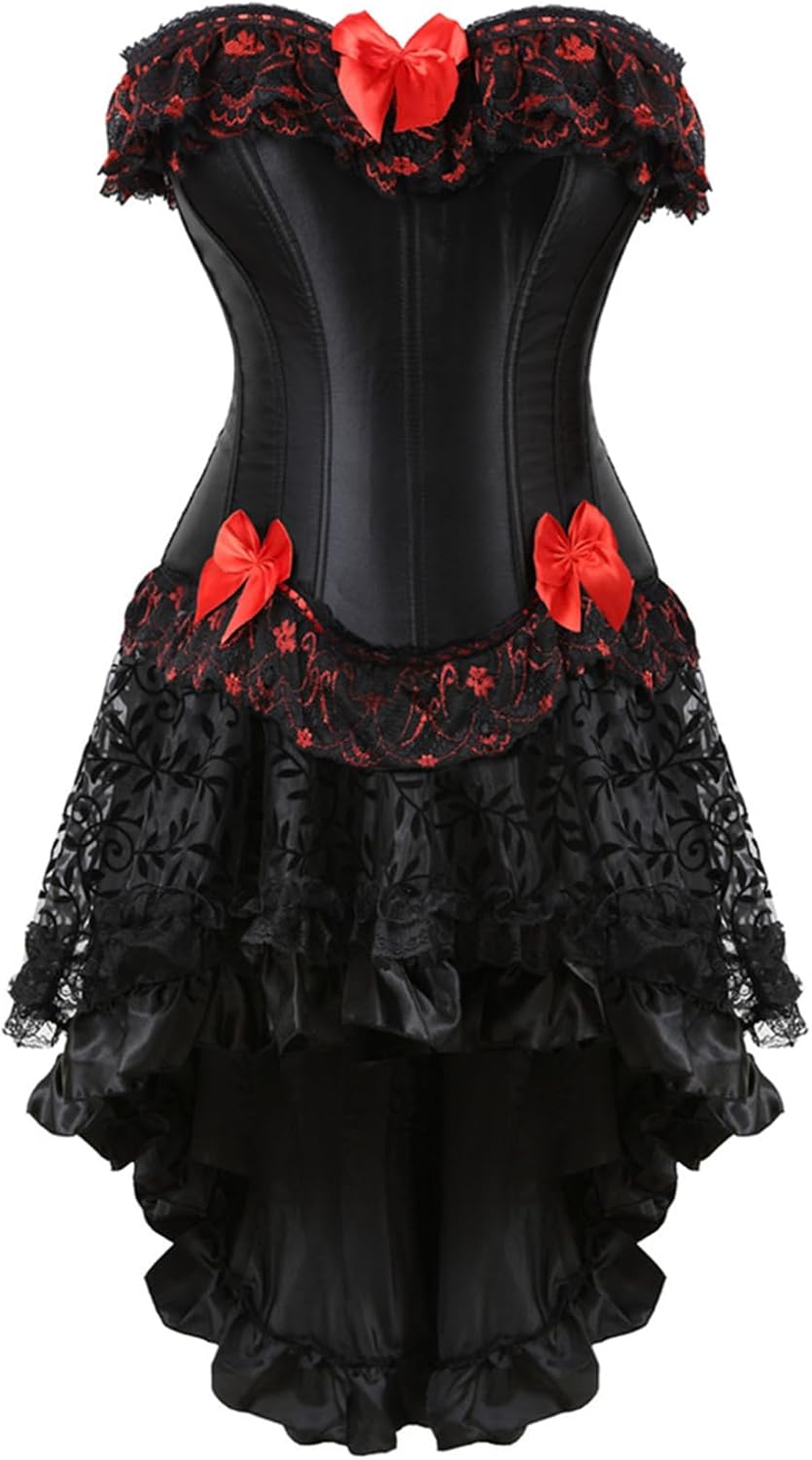 Zhitunemi Halloween Costumes Woman 2025: Corset Tops for Women Vampire Costume Women Dress - Medieval Corsets for Theme Party