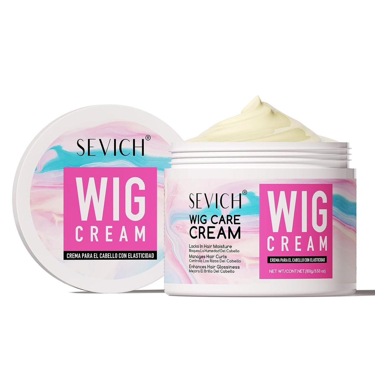 SEVICH Wig Care Cream,Intense Hydration & Frizz Control for Synthetic,Lace Wigs,Smooths,Softens,Luxurious Scent,No Rinse,Non-Greasy Texture,100g