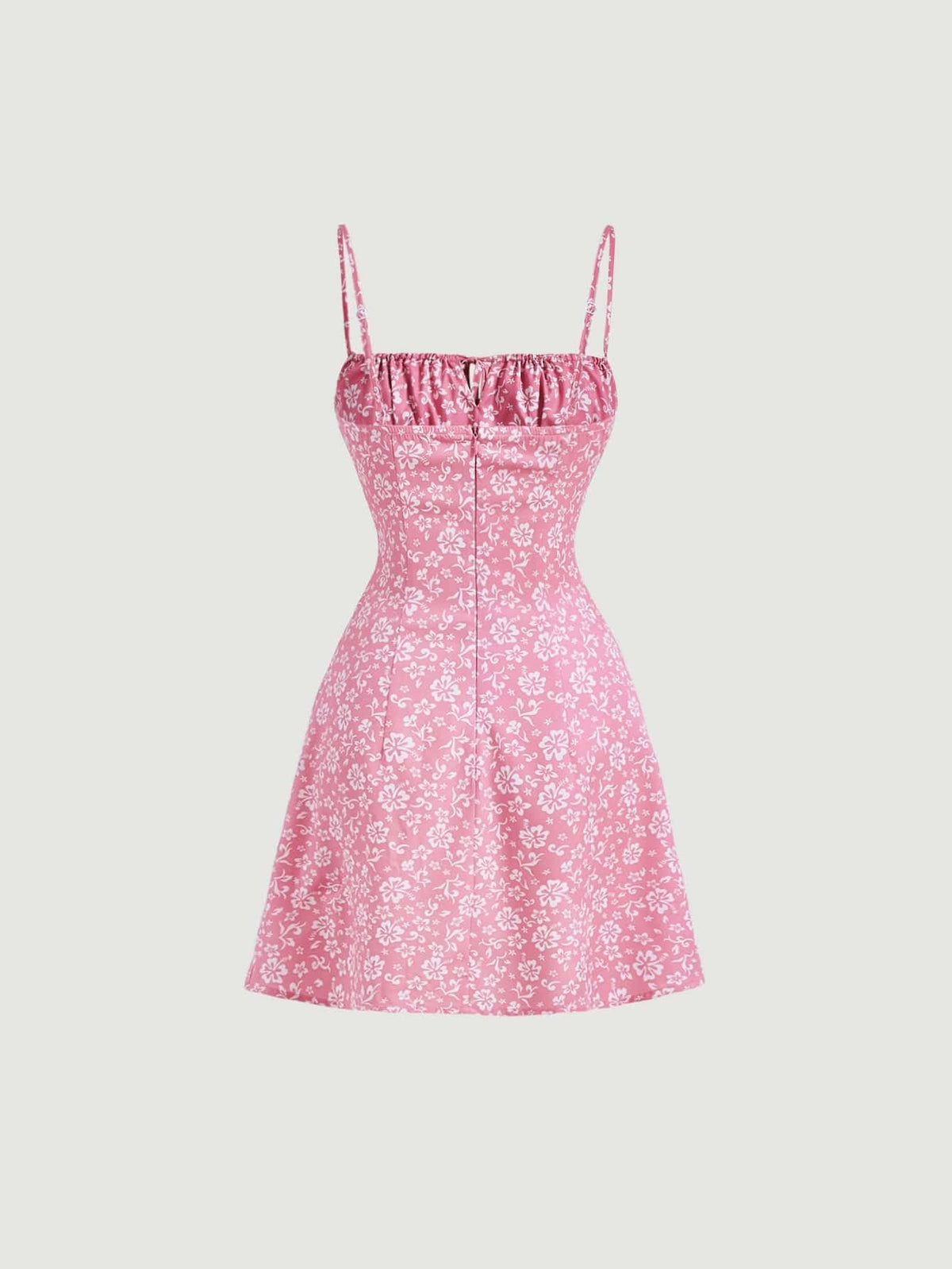 Floerns Women's Summer Floral Cherry Print A Line Short Cami Dress