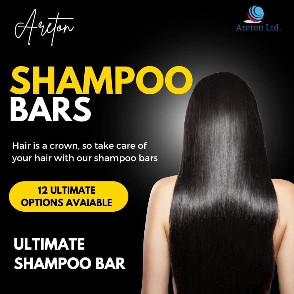 Areton HandMade Shampoo Bar – Natural Shampoo Bar and conditioner For Dry Hair, Hair Nourishment, Prevents Spilt Ends With Plant Based Hydrating SLS Free Shampoo Bar (Cherry)