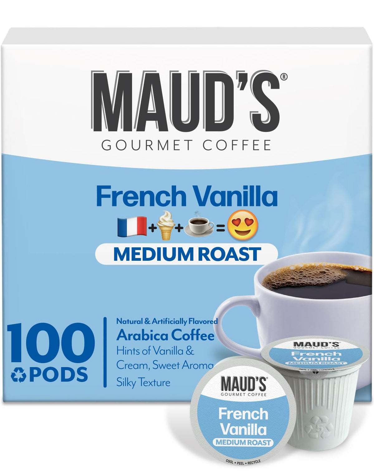 Maud's Cherry Flavored Medium Roast Coffee Pods, 18ct