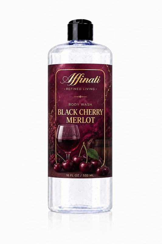 Affinati Black Cherry Merlot Body Wash & Gel – Very Fragrant, 18 oz