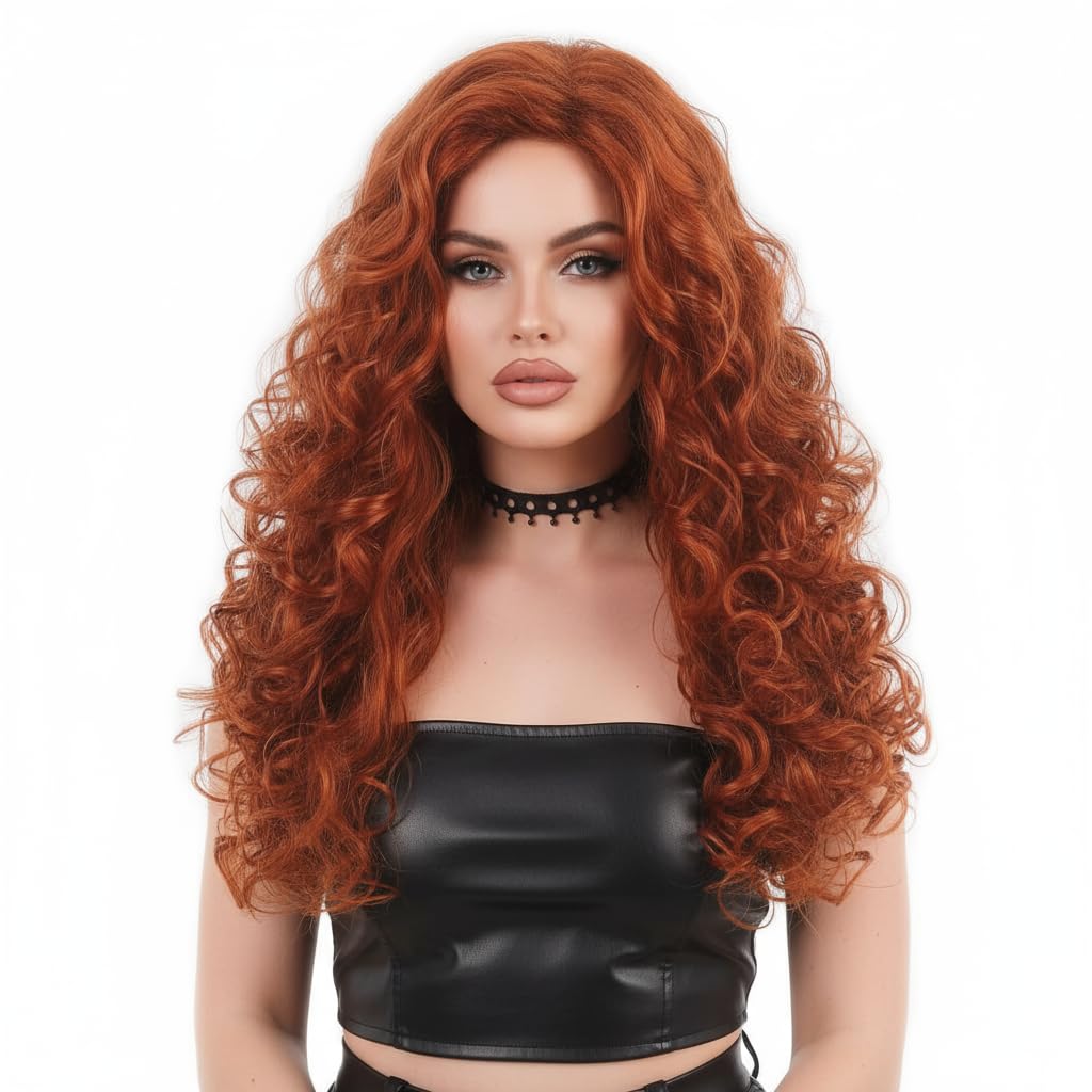 Long Pastel Wigs for Women Heat Resistant Hair Natural Wigs for Daily Cosplay Costume Party Carnival Purple-pink Gradient with Blue Highlights