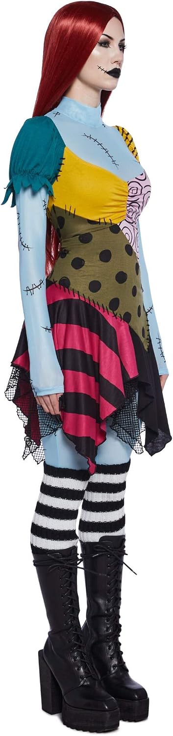 Dolls Kill Nightmare Sally Rag Doll Costume – Halloween Colorblock Outfit by Trickz N' Treatz